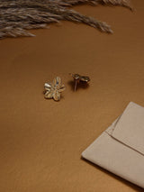 Gold Blossom Stud Earrings - TOSSIDO