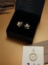 Gold Blossom Stud Earrings - TOSSIDO
