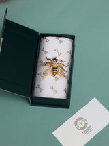 Gold Crystal Honey Bee Brooch - TOSSIDO