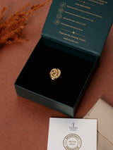 Gold Dotted Spiral Dome Adjustable Ring - TOSSIDO