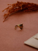Gold Fish Wrap Adjustable Ring - TOSSIDO