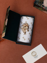 Gold Flowing Mane Horse Head Brooch - TOSSIDO