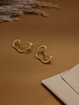 Gold Freeform Wave Earrings - TOSSIDO