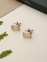 Gold Geometric Cufflinks - TOSSIDO