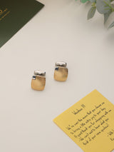 Gold Geometric Cufflinks - TOSSIDO