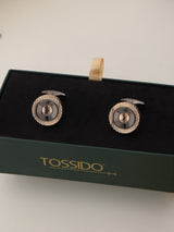 Gold Geometric Cufflinks - TOSSIDO