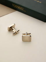 Gold Geometric Cufflinks - TOSSIDO