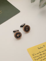 Gold Geometric Cufflinks - TOSSIDO