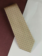 Gold Geometric Woven Silk Necktie - TOSSIDO