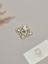 Gold & Green Crest Brooch - TOSSIDO