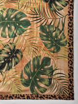 Gold & Green Floral Scarf & Scarf Bag Set - TOSSIDO