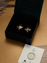 Gold Hammered Star Stud Earrings - TOSSIDO