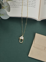 Gold Heart Charm Lock Pendant Necklace - TOSSIDO