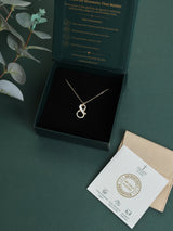 Gold Infinity Charm Lock Pendant Necklace