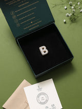 Gold Initial B Slider Pendant - TOSSIDO