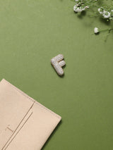 Gold Initial F Slider Pendant - TOSSIDO
