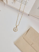 Gold Initial N Pendant Necklace - TOSSIDO