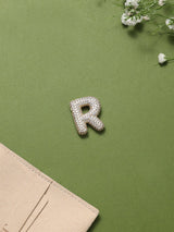 Gold Initial R Slider Pendant - TOSSIDO