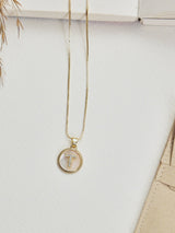 Gold Initial T Pendant Necklace - TOSSIDO