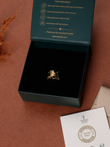 Gold Leaf Band Adjustable Ring