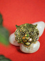 Gold Metal Tiger Brooch - TOSSIDO