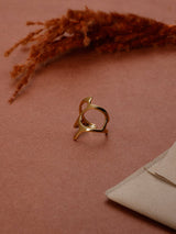 Gold Molten Branch Adjustable Ring
