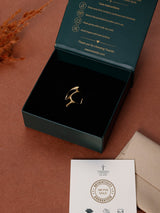 Gold Molten Branch Adjustable Ring