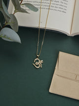 Gold Om Pendant Necklace - TOSSIDO