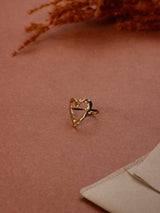 Gold Open Heart Adjustable Ring - TOSSIDO