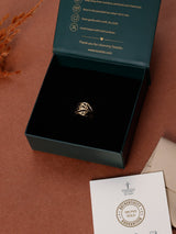 Gold Openwork Crossover Adjustable Ring - TOSSIDO