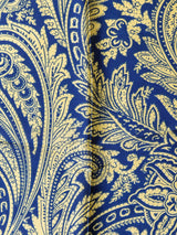 Gold Paisley Printed Satin Neckerchief - TOSSIDO