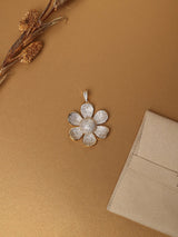 Gold Pave Blossom Pendant - TOSSIDO