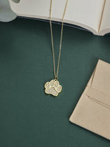 Gold Paw Print Pendant Necklace - TOSSIDO