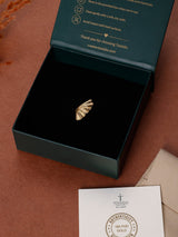 Gold Pleated Fan Adjustable Ring - TOSSIDO