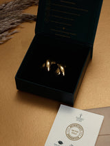 Gold Puffy X Stud Earrings - TOSSIDO