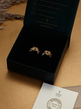 Gold Rope Knot Stud Earrings - TOSSIDO