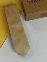 Gold Skinny Necktie - TOSSIDO