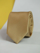 Gold Skinny Necktie - TOSSIDO