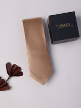 Gold Solid Necktie - TOSSIDO