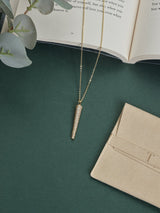 Gold Sparkle Spike Pendant Necklace