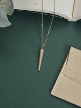 Gold Sparkle Spike Pendant Necklace