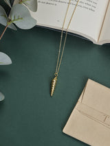 Gold Spiral Shell Pendant Necklace