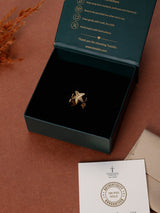 Gold Twin Starfish Adjustable Ring - TOSSIDO