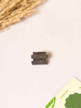 Gold Typography Enamel Pin - TOSSIDO