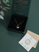 Gold Whale Tail Ring Pendant Necklace