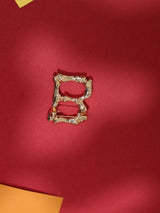 Golden Alphabet B Brooch - TOSSIDO