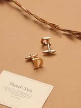 Golden Alphabet D Cufflink - TOSSIDO