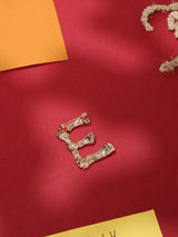 Golden Alphabet E Brooch - TOSSIDO