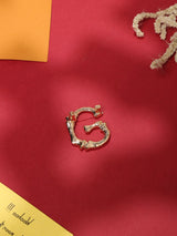 Golden Alphabet G Brooch - TOSSIDO