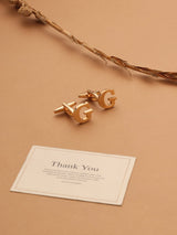 Golden Alphabet G Cufflink - TOSSIDO